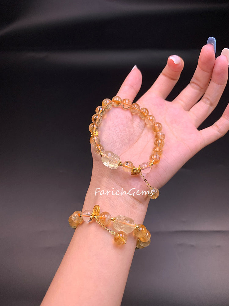 Citrine Crystal Bracelet 8mm