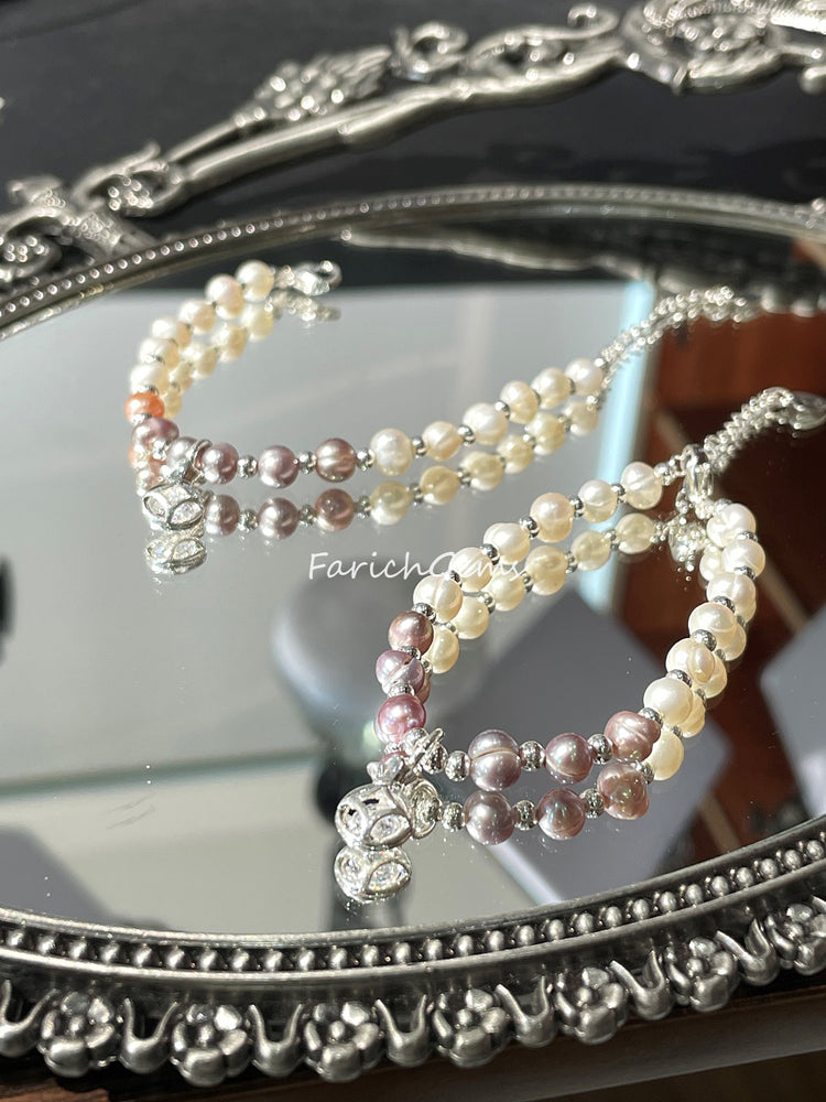 Exquisite Natural Pearl Beaded Bracelet 6mm