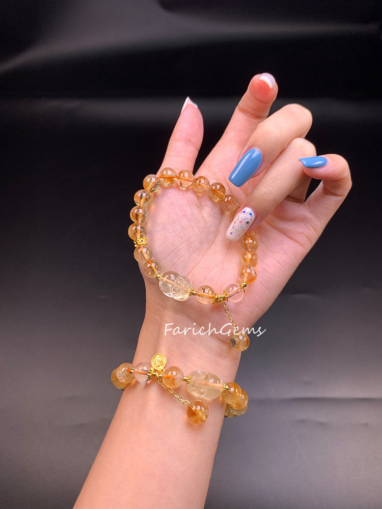 Citrine Crystal Bracelet 8mm