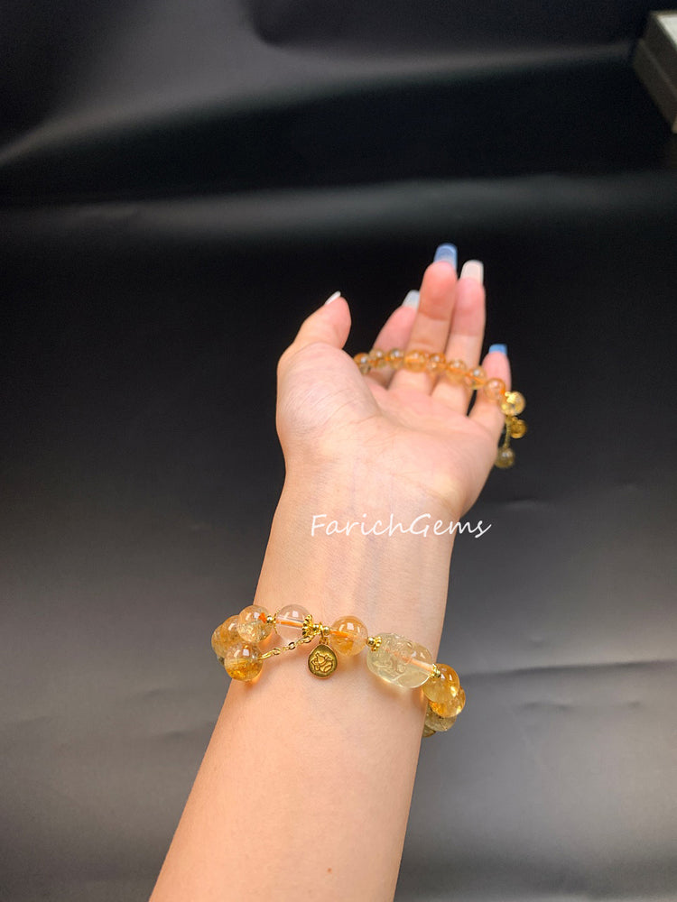 Citrine Crystal Bracelet 8mm